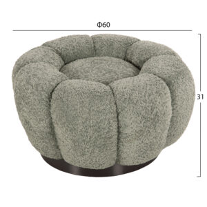 ΣΚΑΜΠΟ ΣΤΡΟΓΓΥΛΟ KRIPP HM9602.05 ΦΥΣΤΙΚΙ ΜΠΟΥΚΛΕ-ΜΑΥΡΗ ΜΕΤΑΛΛΙΚΗ ΒΑΣΗ Φ60x31Υεκ.