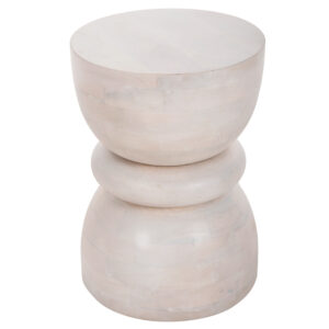 ΣΚΑΜΠΟ ΣΤΡΟΓΓΥΛΟ COIL HM9703 ΜΑΣΙΦ MANGO ΣΕ ΛΕΥΚΟ ΧΡΩΜΑ Φ35x51Υ εκ.